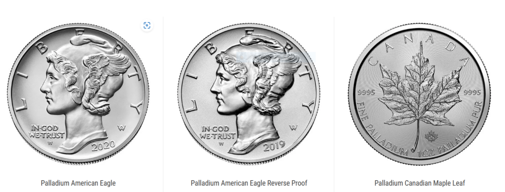 Palladium coins
