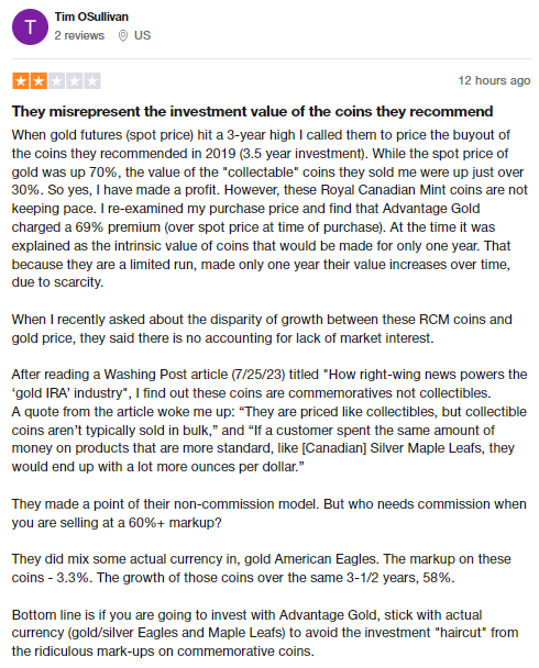 Advantage Gold customer review 