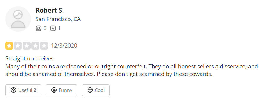 Negative Review of Great Souther Coins