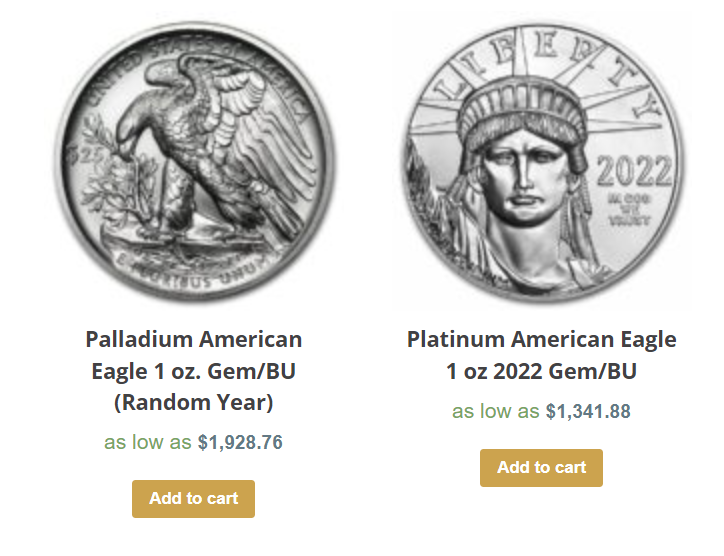 Palladium bullion