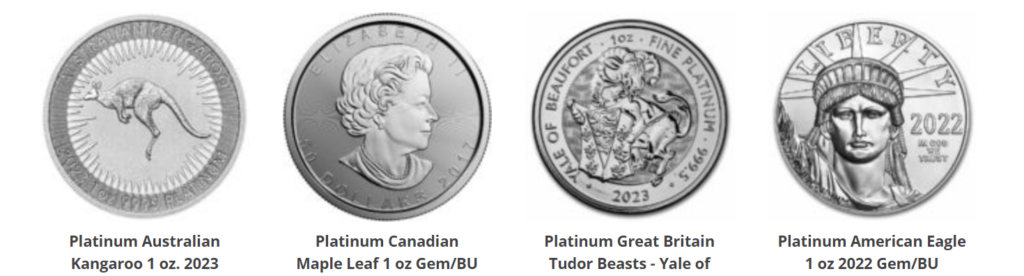 Platinum bullion