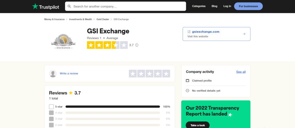 GSI Exchange reviews on Trustpilot