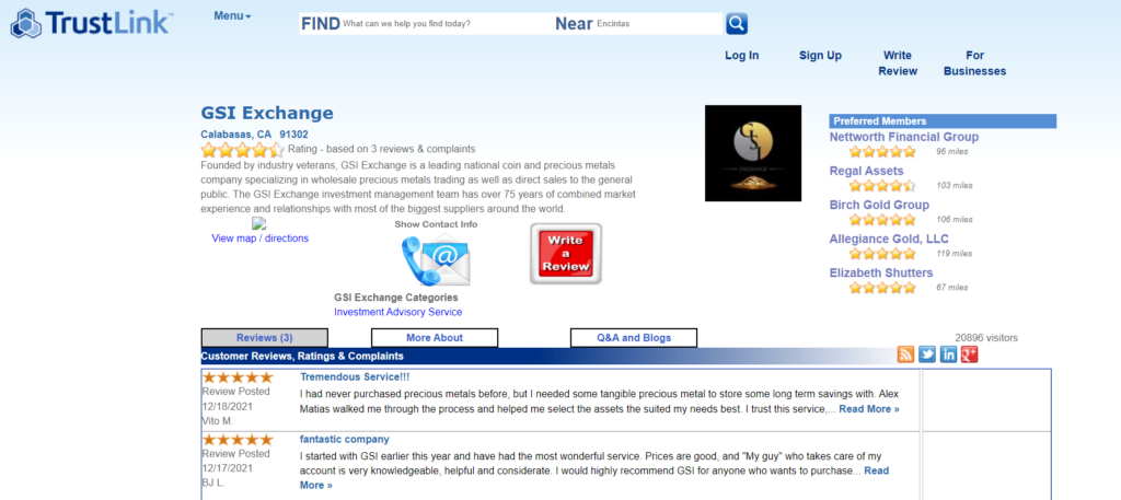 GSI Exchange reviews on Trustlink