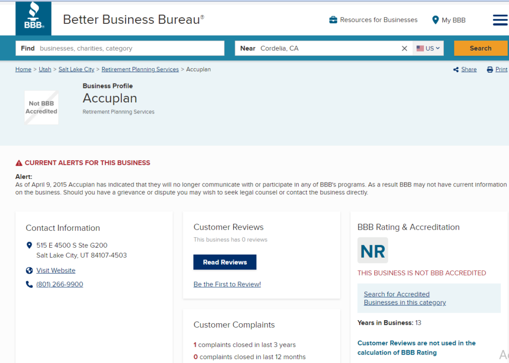 Accuplan BBB 