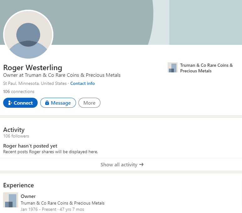 Roger Westerling LinkedIn profile