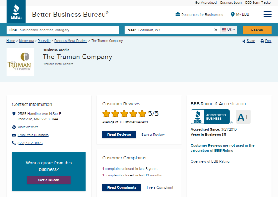 BBB ratings & reviews 