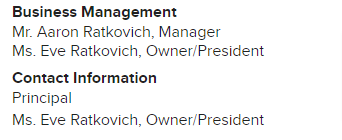 About Owner & Manager 
