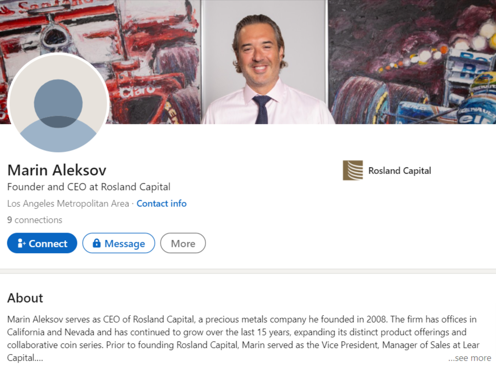 Marin Aleksov LinkedIn profile