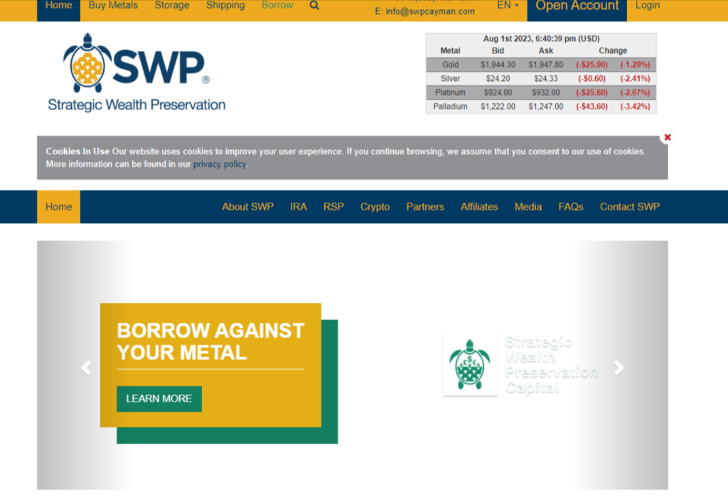 Strategic Wealth Preservation website 