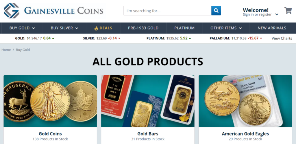 Gainesville Coins products 