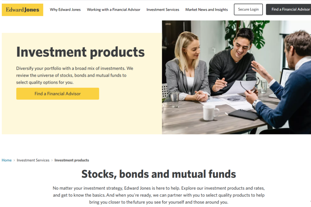 Edward Jones Investments Products 