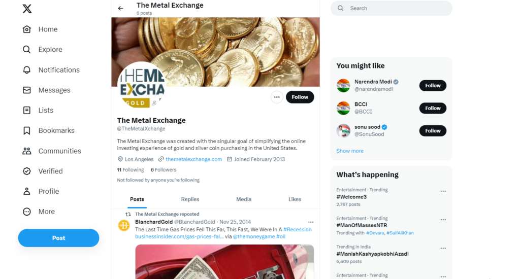 The Metal Exchange Twitter 