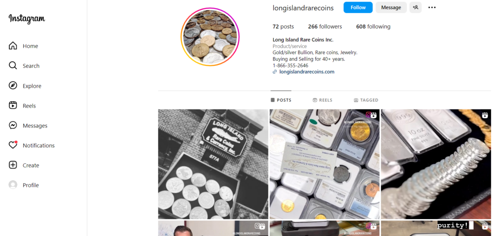 Long Island Rare Coins & Currency instagram