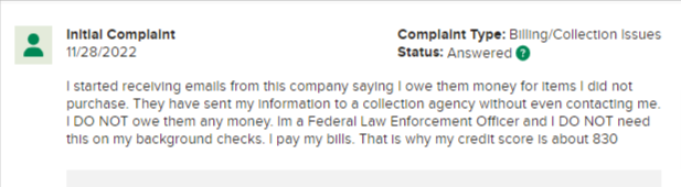 customer complaint 
