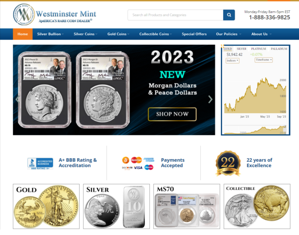 Westminster Mint Gold products