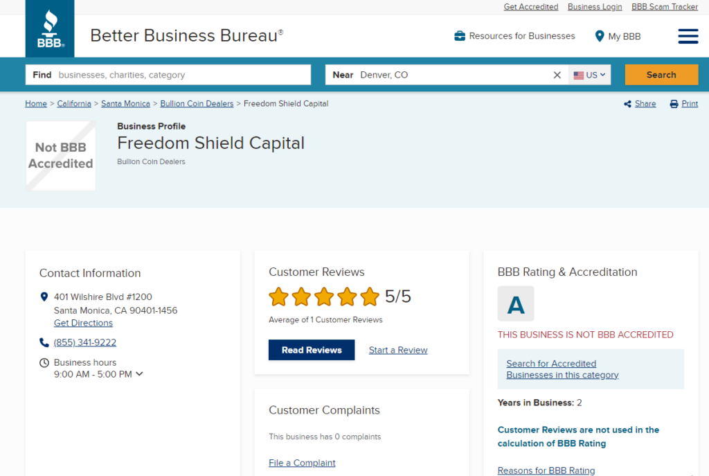 Freedom Shield Capital BBB
