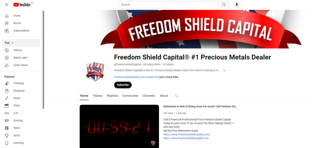 Freedom Shield Capital YouTube
