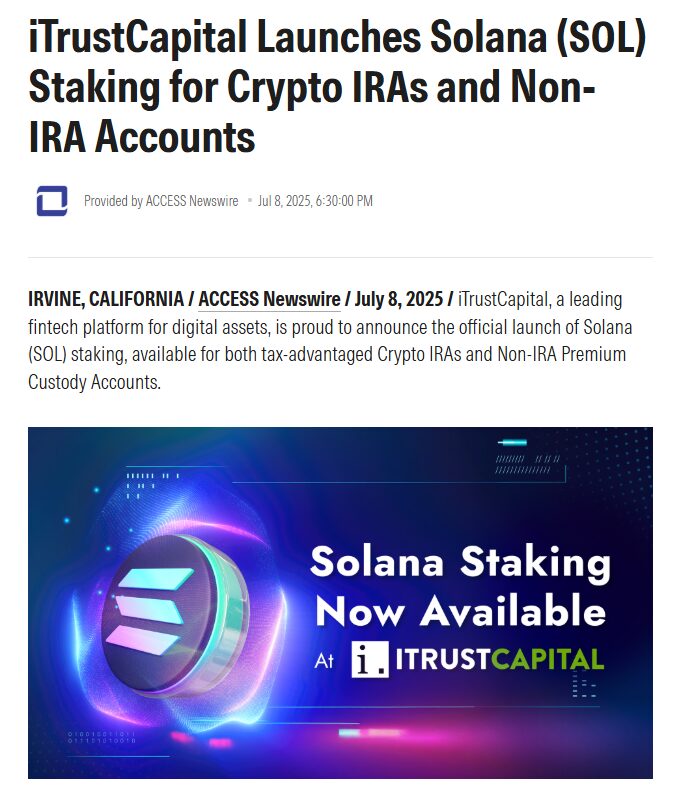 iTrustCapital news 2025